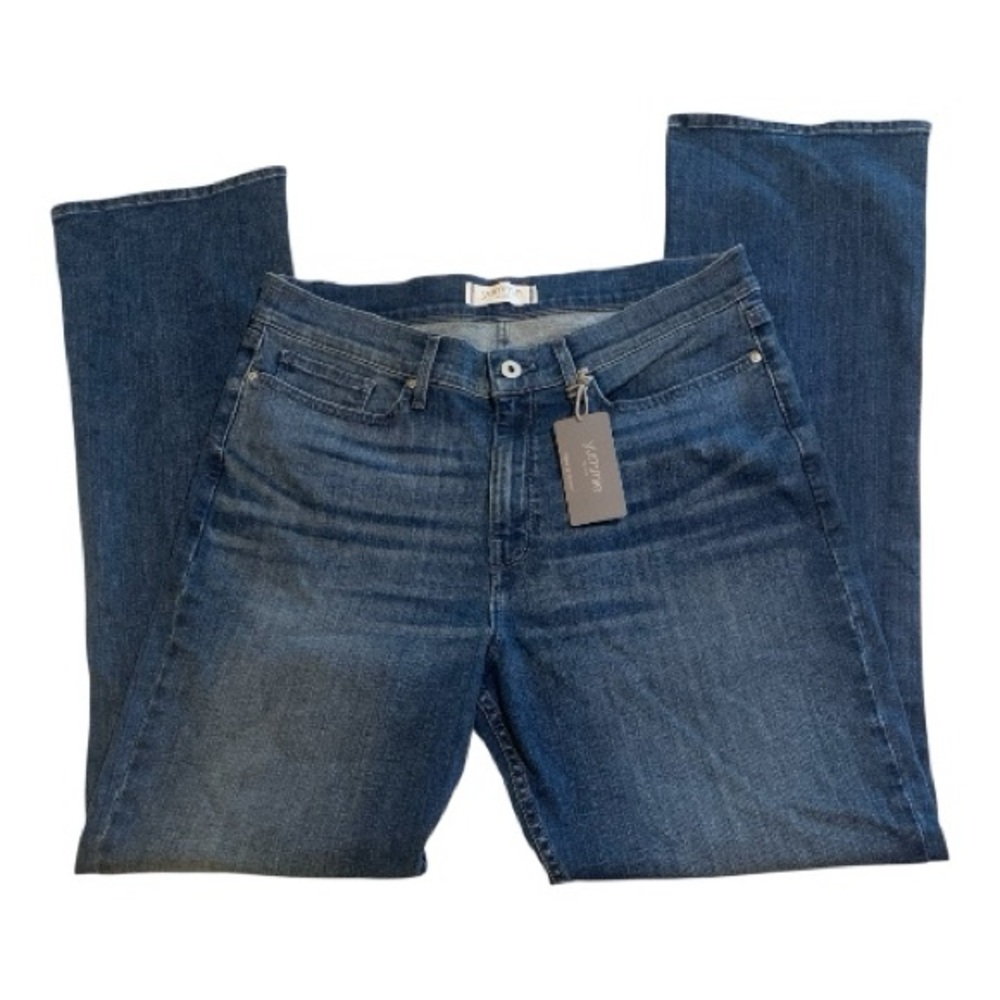 NWT Yummie Jeans Womens‎ Dark Wash, Boot Leg Denim Stretch Waist Size 34